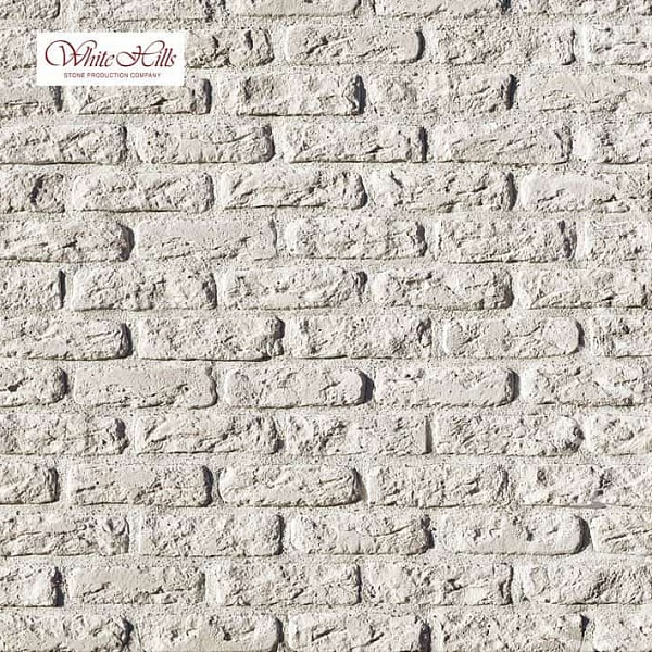 315-00 White Hills Облицовочный кирпич «Брюгге брик» (Brugge brick), белый, плоскостной.