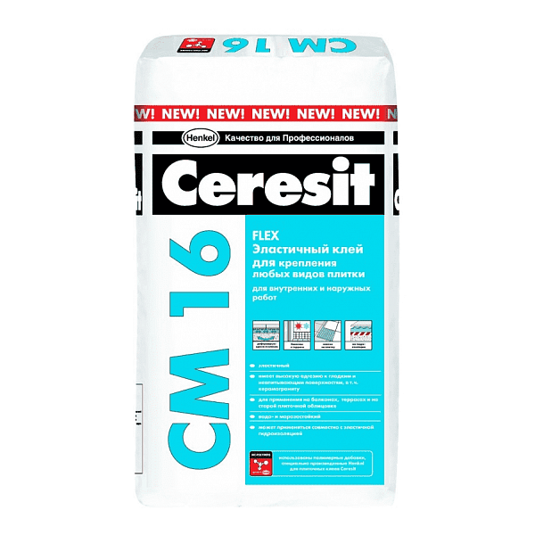 Клей для плитки эластичный Ceresit CM16 25 кг