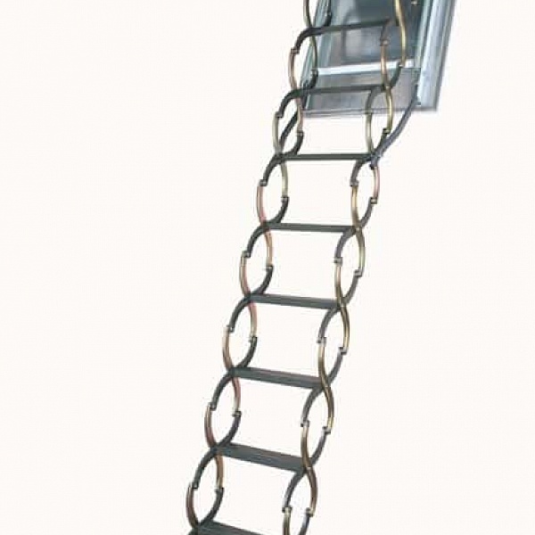 Чердачная лестница Fakro LSF ножничная металлическая огнестойкая 50x70x300 см