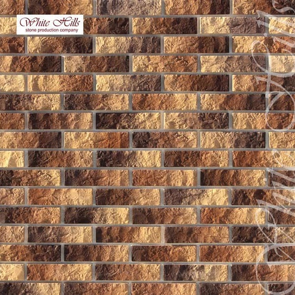 311-40 White Hills Облицовочный кирпич «Алтен брик» (Aalten brick), коричнево-медный, плоскостной.