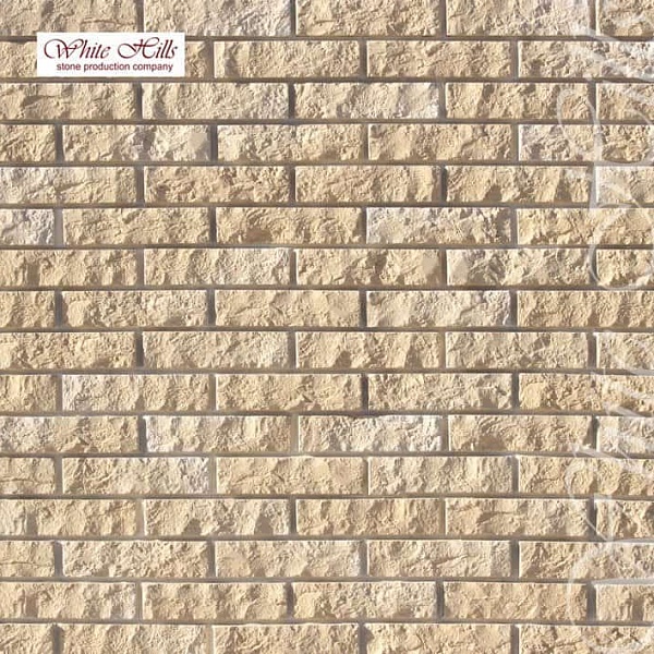 310-20 White Hills Облицовочный кирпич «Алтен брик» (Aalten brick), светло-песочный, плоскостной.