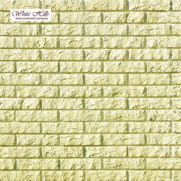 310-30 White Hills Облицовочный кирпич «Алтен брик» (Aalten brick), желтый, плоскостной.