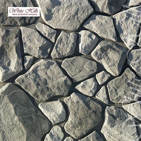 600-80 White Hills Облицовочный камень «Рутланд» (Rutland), серый, плоскостной.