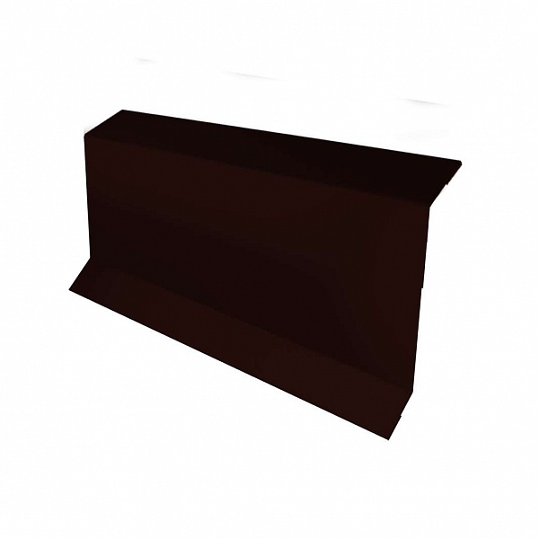 Планка примыкание в штробу 60 0,45 PE с пленкой RR 32 темно-коричневый