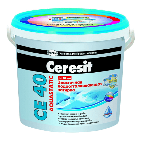 Затирка Ceresit СЕ 40 Aquastatic серо-голубой 2 кг