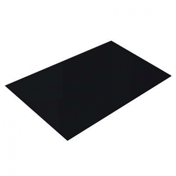 Плоский лист 0,5 GreenCoat Pural BT, matt с пленкой RR 33 черный (RAL 9005 черный)