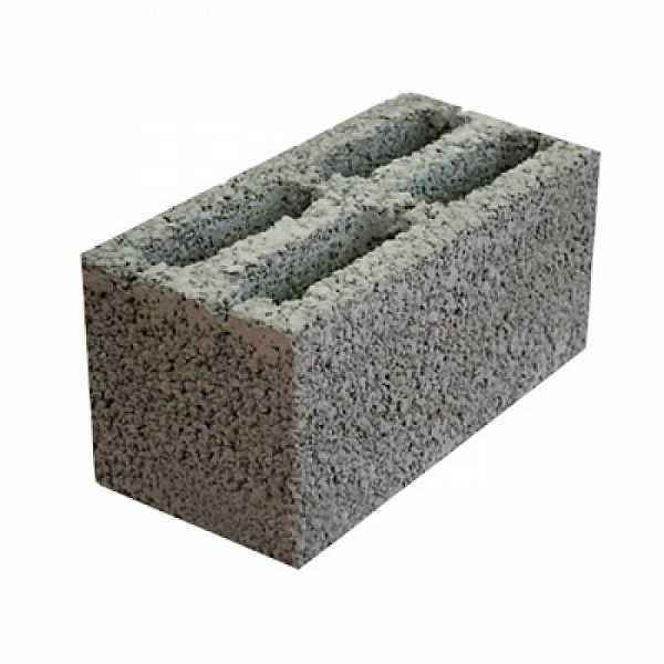 Камень стеновой пустотелый 4пустотный керамз-бет390x190x188 мм