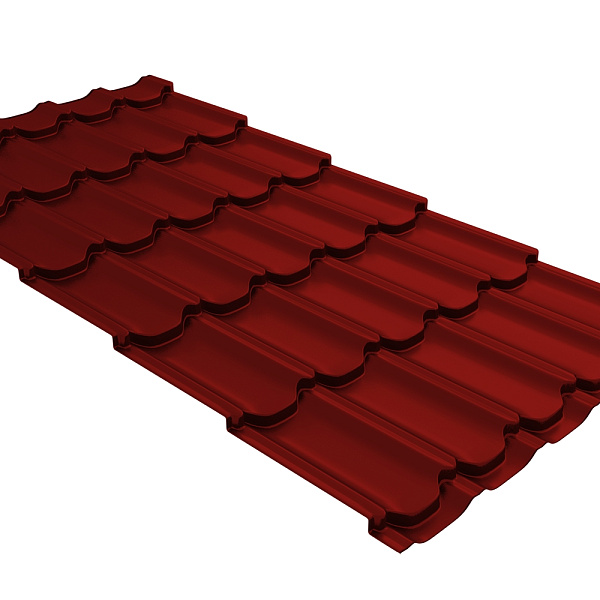 Профиль волновой Grand Line Квинта плюс 0,45 PE RAL 3011 коричнево-красный