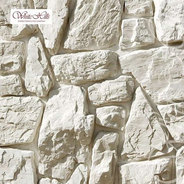 610-00 White Hills Облицовочный камень «Рока» (Roca), белый, плоскостной.