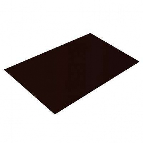 Плоский лист 0,5 GreenCoat Pural BT, matt RR 32 темно-коричневый (RAL 8019 серо-коричневый)