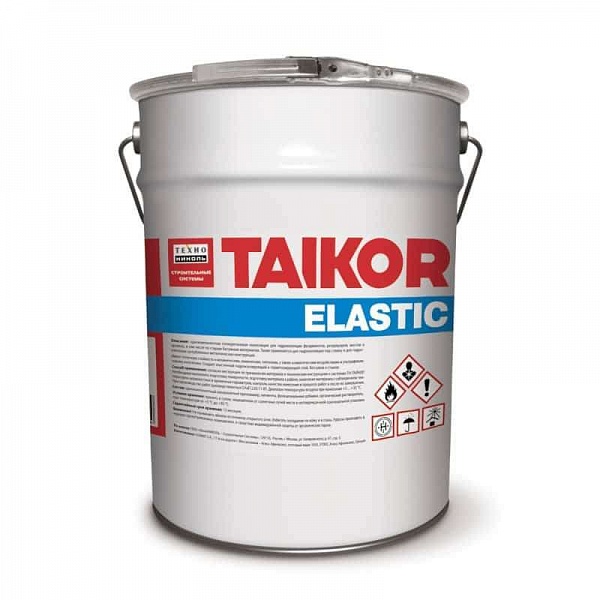 TAIKOR Elastic 300. Однокомпонентная полиуретановая композиция для гидроизоляции (серый) (12 кг)