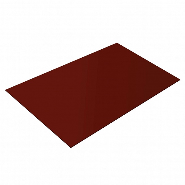 Плоский лист 0,5 GreenCoat Pural BT, matt с пленкой RR 29 красный (RAL 3009 оксидно-красный)